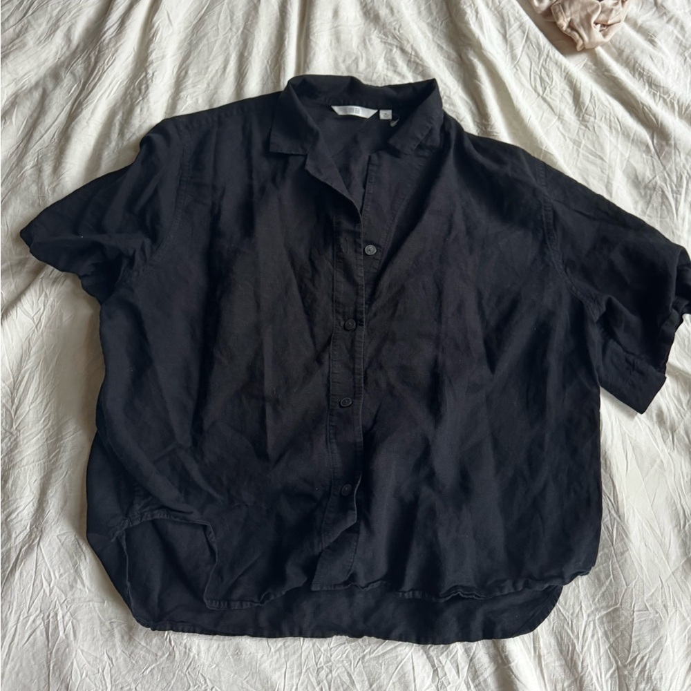Uniqlo Short Sleeve Linen Button Up